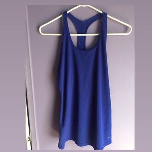 Blue work out tank top